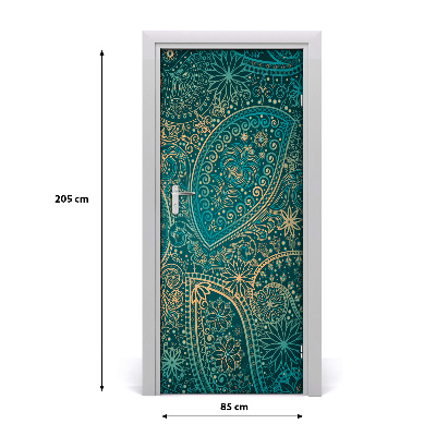 Papel de parede em porta enfeites para casa