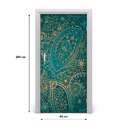 Papel de parede em porta enfeites para casa