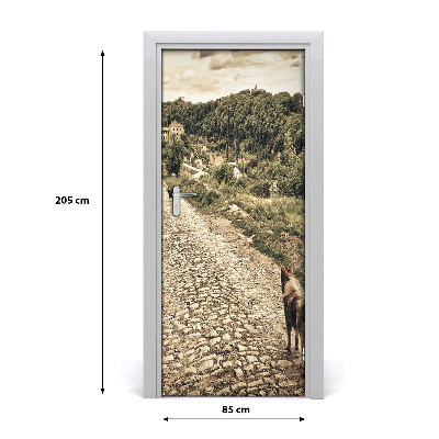 Autocolante para porta Dois Cães da Colina