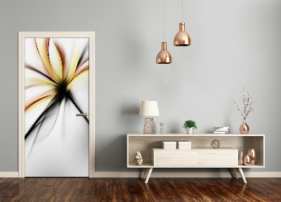 Papel de parede em porta Flor abstrata