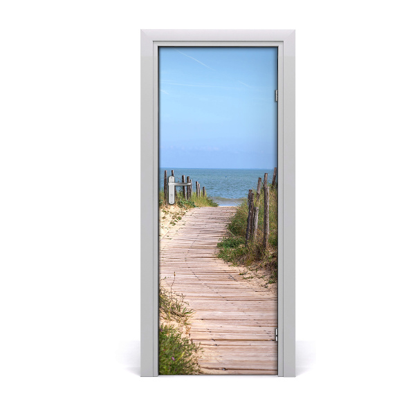 Adesivo em porta Caminho para a praia