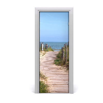 Adesivo em porta Caminho para a praia