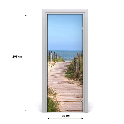 Adesivo em porta Caminho para a praia