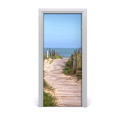 Adesivo em porta Caminho para a praia