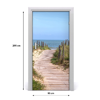 Adesivo em porta Caminho para a praia