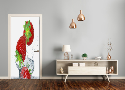 Adesivo em porta Morangos