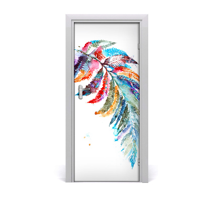 Autocolante para porta samambaia colorida