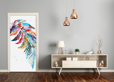 Autocolante para porta samambaia colorida