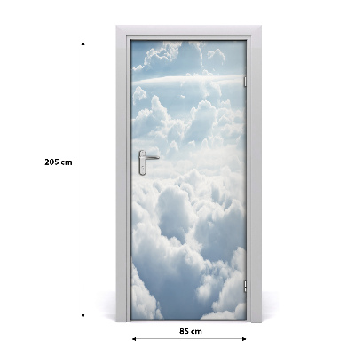 Papel de parede em porta Voo acima das nuvens