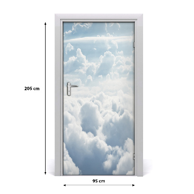 Papel de parede em porta Voo acima das nuvens