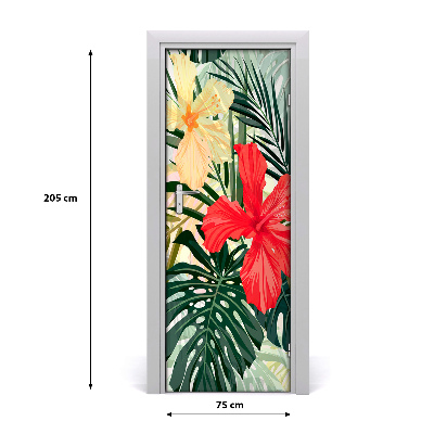 Papel de parede em porta flores havaianas