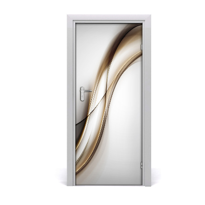 Autocolante para porta Onda marrom