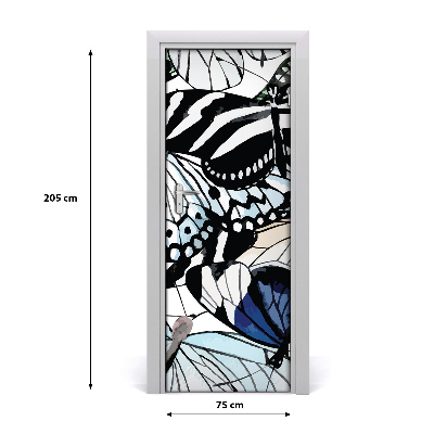 Adesivo em porta Borboletas