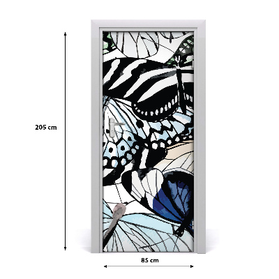 Adesivo em porta Borboletas