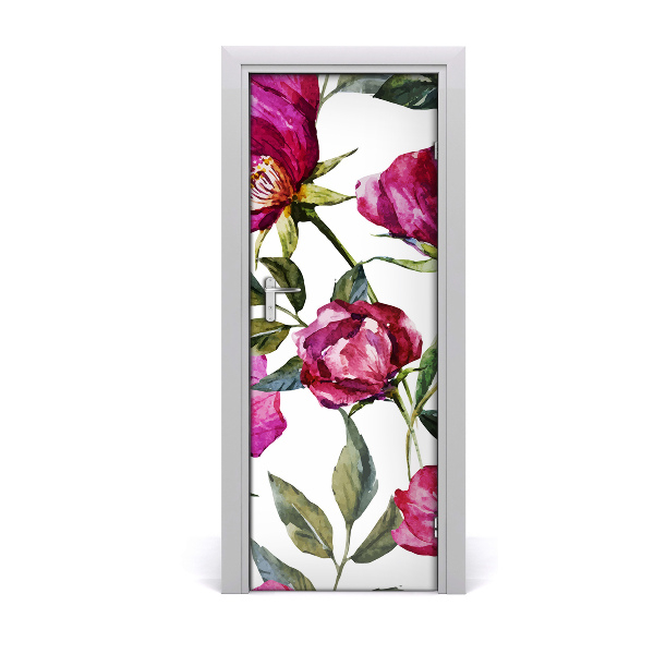 Autocolante para porta Papoulas