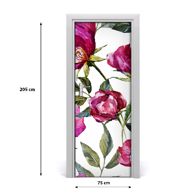 Autocolante para porta Papoulas