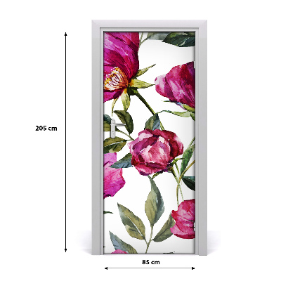 Autocolante para porta Papoulas