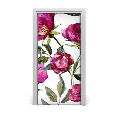 Autocolante para porta Papoulas