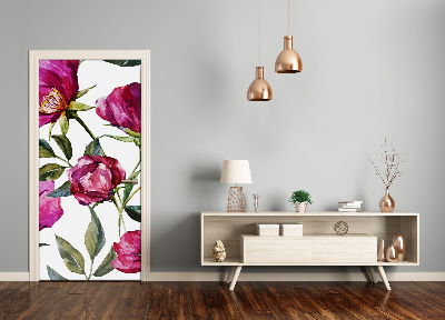 Autocolante para porta Papoulas