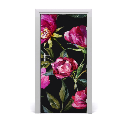 Adesivo em porta Papoulas