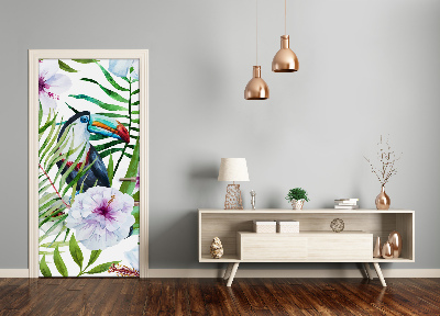 Papel de parede em porta Padrão havaiano