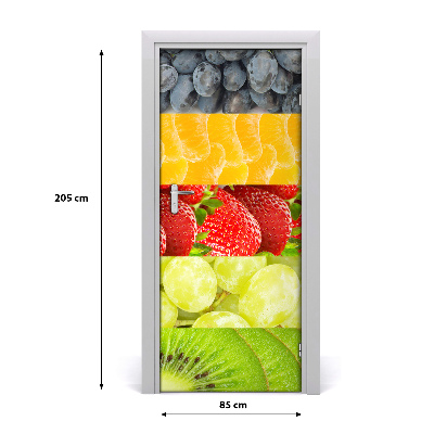 Papel de parede em porta Fruta