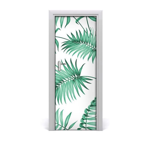 Adesivo em porta Folhas tropicais
