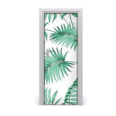 Adesivo em porta Folhas tropicais