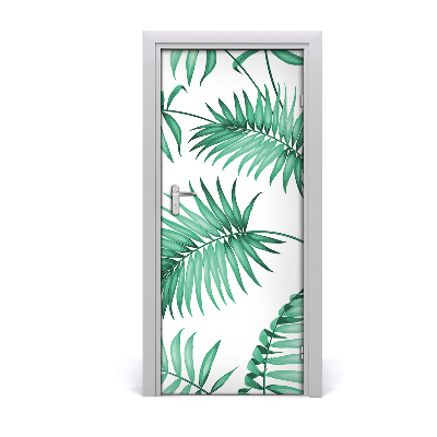Adesivo em porta Folhas tropicais