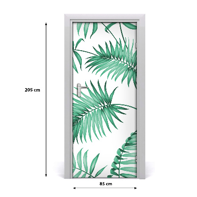 Adesivo em porta Folhas tropicais