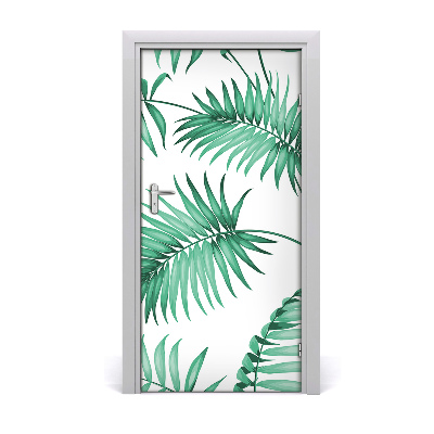 Adesivo em porta Folhas tropicais
