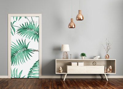 Adesivo em porta Folhas tropicais