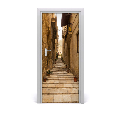 Adesivo em porta Ruas em Malta