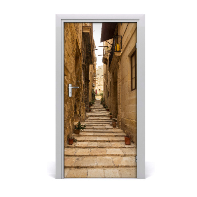 Adesivo em porta Ruas em Malta