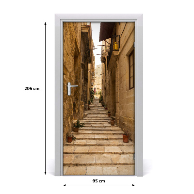 Adesivo em porta Ruas em Malta