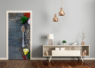 Adesivo em porta Especiarias e ervas