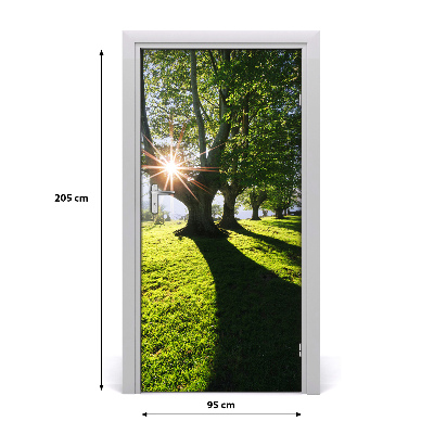 Adesivo em porta Parque Paisagens