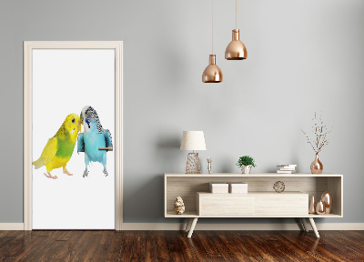 Adesivo em porta Periquitos