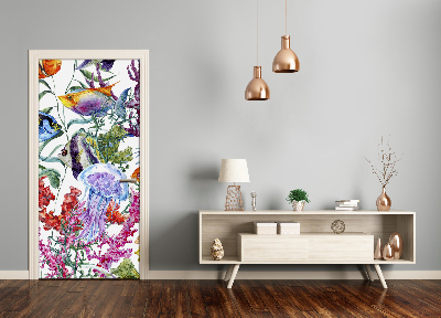 Autocolante para porta Mundo subaquático