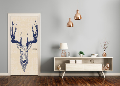 Autocolante para porta Cabeça de veado