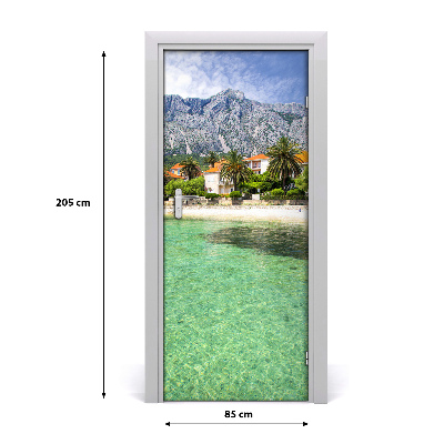 Autocolante para porta Praia na Croácia