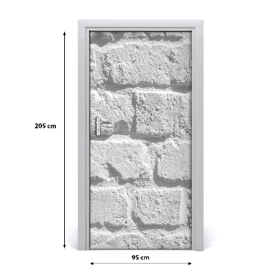Autocolante para porta Parede de tijolos