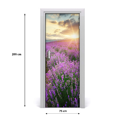 Adesivo em porta Campo de lavanda