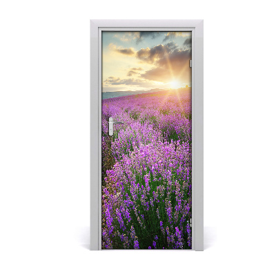 Adesivo em porta Campo de lavanda