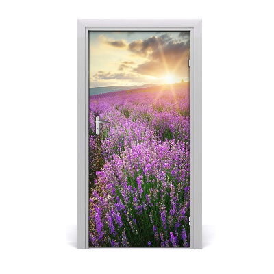 Adesivo em porta Campo de lavanda