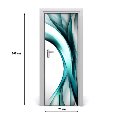 Autocolante para porta Ondas abstratas