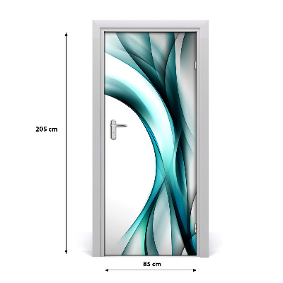 Autocolante para porta Ondas abstratas