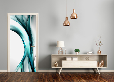 Autocolante para porta Ondas abstratas