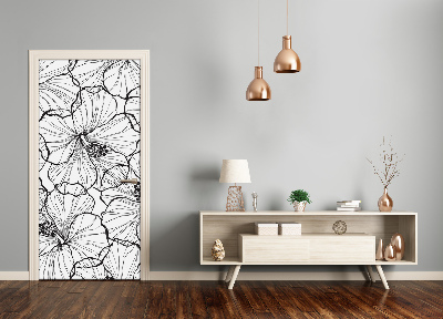 Autocolante para porta Hibisco