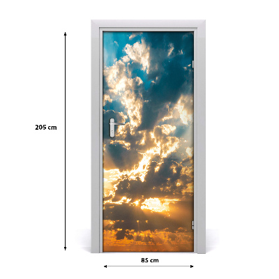 Papel de parede em porta Nuvens no céu